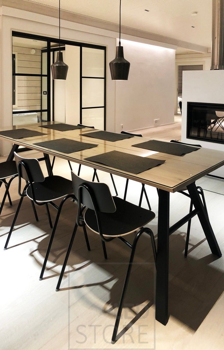 Led ribbon behind the decorative strip illuminates the space with indirect light. Ledstore.fi